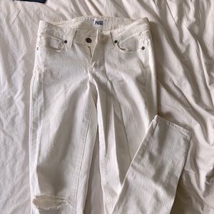 PAIGE white denim ankle jeans (size 26)